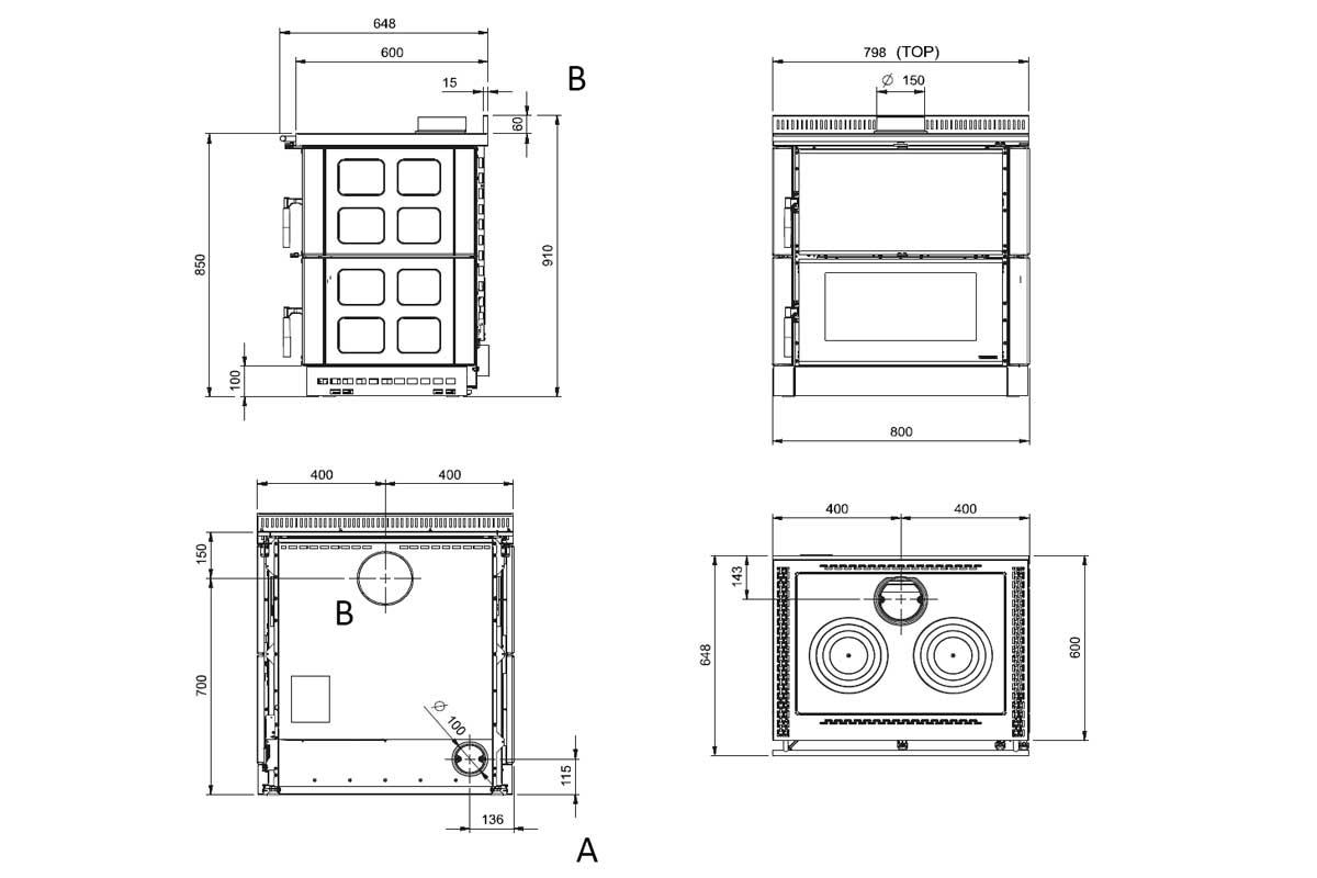 built-in cooking stove Verona XXL Maiolica from La Nordica